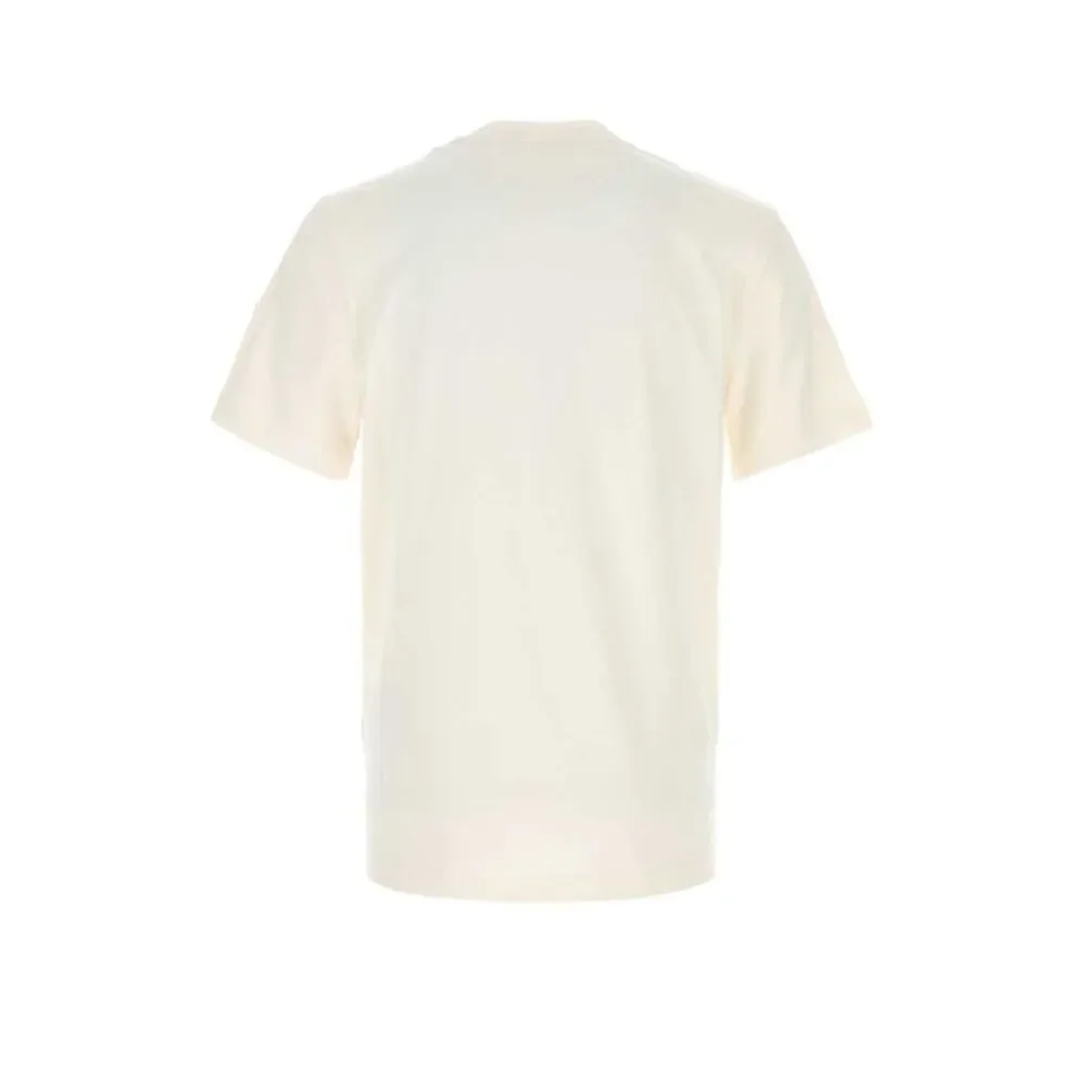 Moncler Men Ivory Cotton T-Shirt